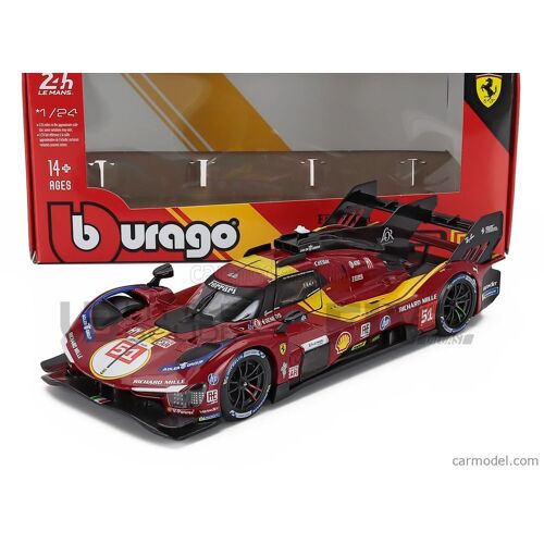 Bburago 1/24 - Ferrari 499p 3.0l Turbo V6 - 3rd 24h Le Mans 2025 26317-51-Bburago