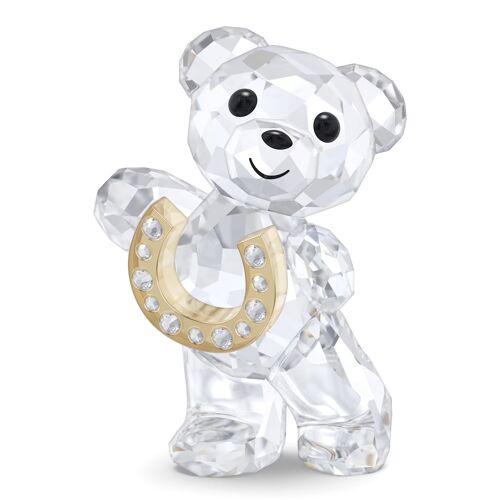 Figurine Swarovski Ourson Kris Fer À Cheval Porte-Bonheur
