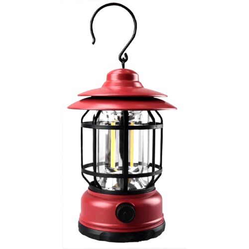Lampe Lanterne Led Camping Vintage Rechargeable Usb Type C Rouge
