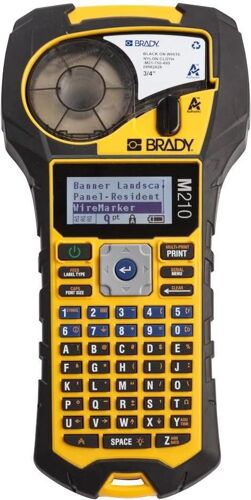 Brady M210 - Étiqueteuse - Noir et blanc - transfert thermique - Rouleau (1,91 cm) - 203 dpi - jusqu'à 10 mm/sec - jaune, noir
