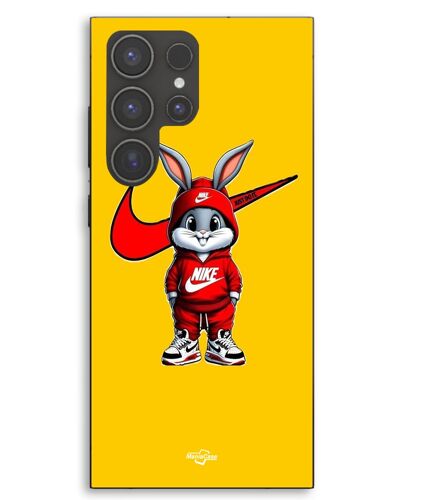 Coque Pour Samsung Galaxy S24 Ultra Mini bugs bunny nike logo just do it fond orange Maniacase