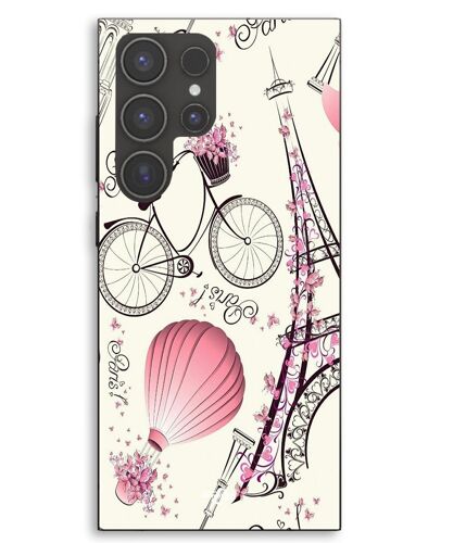 Coque Pour Samsung Galaxy S23 Ultra Paris tour eiffel vélo Maniacase