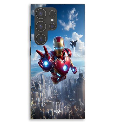 Coque Pour Samsung Galaxy S23 Ultra Iron Man Attaque Maniacase