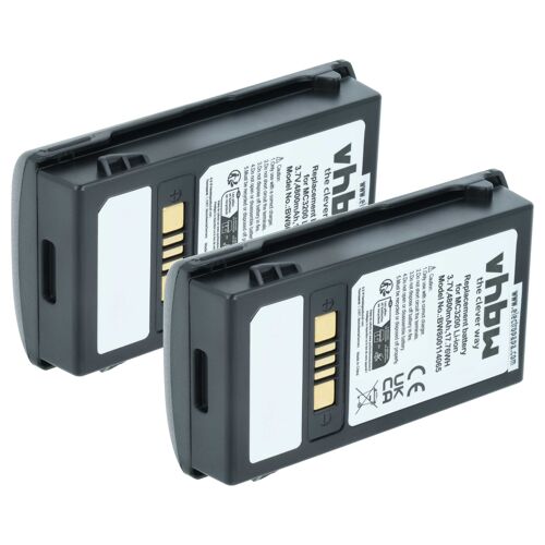 vhbw 2x Batterie compatible avec Motorola Symbol MC3200, MC32N0 scanner de code-barre POS (4800mAh, 3,7V, Li-ion)