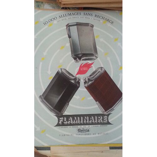 Grande Publicité Papier: Briquets Flaminaire, Parue Dans La Presse En 1947