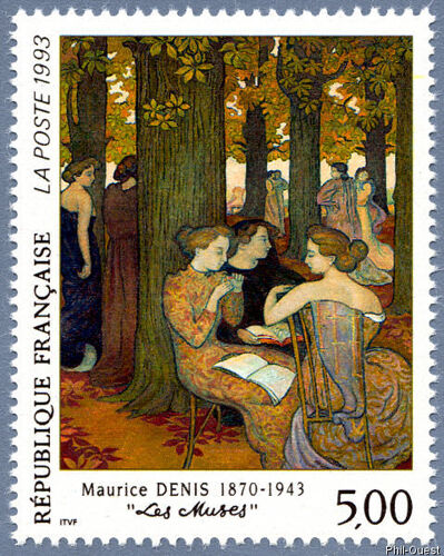 Art : "Les Muses" Oeuvre De Maurice Denis Année 1993 N° 2832 Yvert Et Tellier Luxe