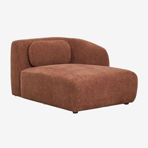 Module chaise longue droit pour canapé modulaire en chenille Coquette