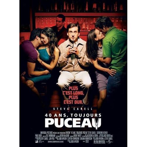 40 Ans, Toujours Puceau (The 40 Year Old Virgin)  - Véritable Affiche  De Cinéma Pliée - Format 40x60 Cm - De Judd Apatow Avec Steve Carell, Catherine Keener, Paul Rudd -  2005