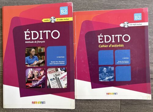 Edito B2 3e Édition - Set De Livre Théorique Et Cahier D'Activité (Cds Inclus)