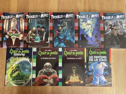 Lot De 9 Livres Jeunesse Trouille La Mort Et Chair De Poule