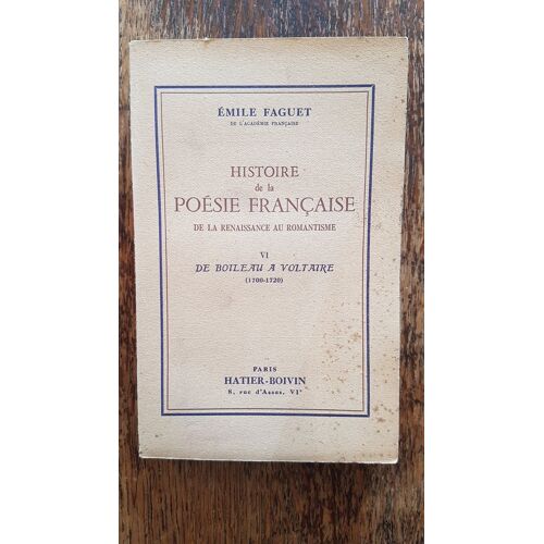 Histoire De La Poesie Francaise De La Renaissance Au Romantisme