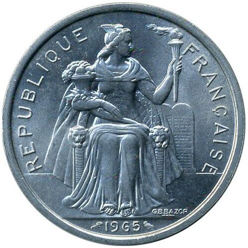 Pièce 5 Francs Polynésie Française - 1965