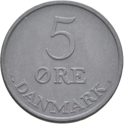 Pièce 5 Ore Danemark Frédéric Ix - 1960