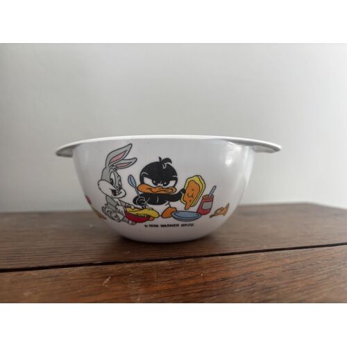 Vintage Bol À Oreilles En Melamine Plastorex Baby Looney Tunes