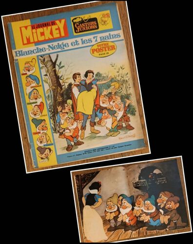 Journal De Mickey - Avec Poster Blanche Neige - N°1119 - 1973 - Ancien Magazine Vintage