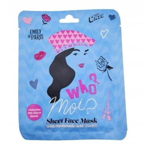 Emily In Paris Sheet Face Mask With Hyaluronic Acid 25ml 