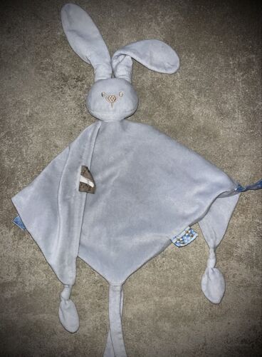 Doudou lapin gris maxidou Nattou peluche jouet bébé 