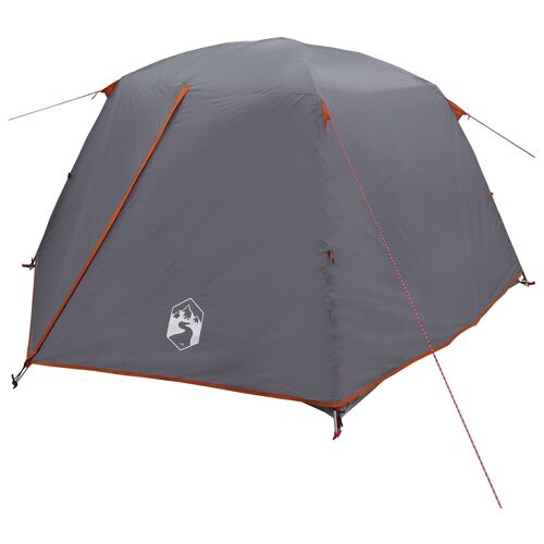 Vidaxl Tente De Randonnée Gris Et Orange 2 Personnes