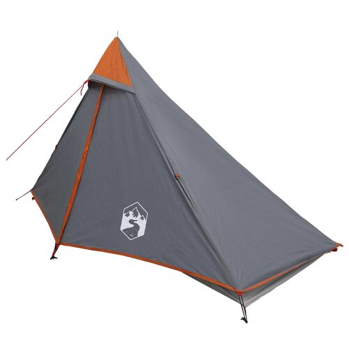 Vidaxl Tente De Randonnée Gris Et Orange 222 X 85 X 125 Cm