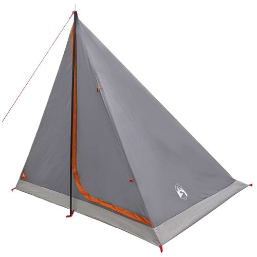 Vidaxl Tente De Randonnée Gris Et Orange 2 Personnes