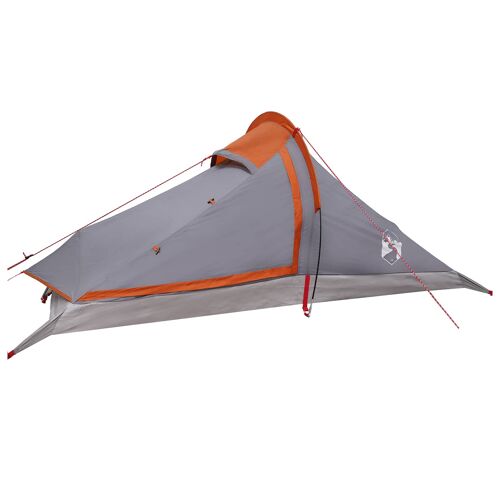 Vidaxl Tente De Randonnée Gris Et Orange 4 Personnes