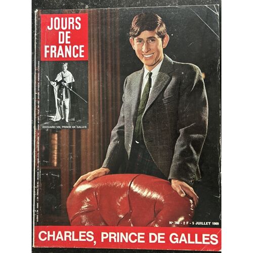 Jours De France 760 5 Juillet 1969 Charles Prince De Galles - Nathalie Delon - Charles Aznavour - Mode Port-La-Nouvelle