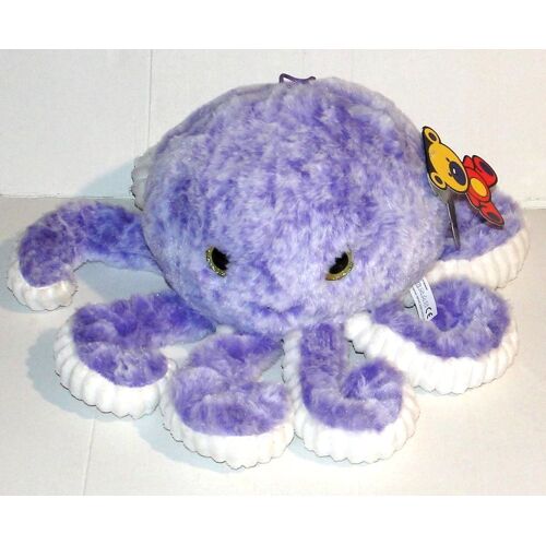 peluche pieuvre mauve blanc toys compagny doudou 25 cm