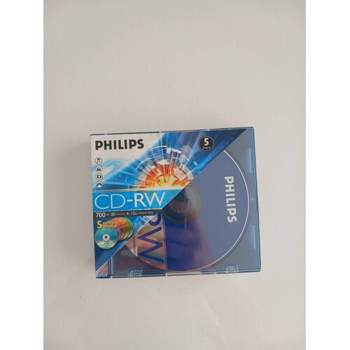 Pack de 5 CD-RW Philips - 700MB - Neufs