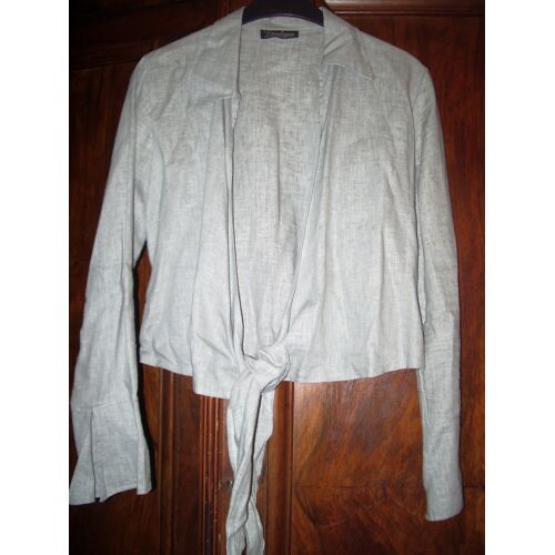 Chemise / Cache-Coeur Grise Taille 38 Marque Roselyne Paris