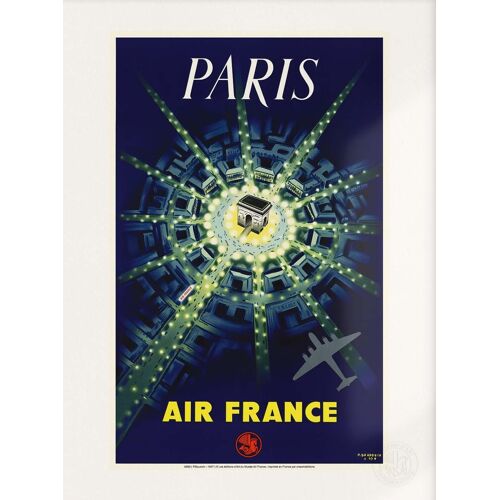 Affiche / Poster - Air France - Paris Arc De Thriomphe - Beaudoin 1947 - 30x40cm