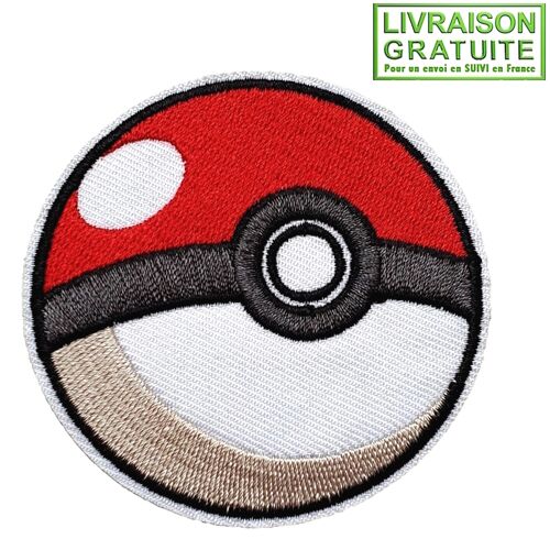 Patch Écusson Les Pokémon Poké Ball Pokéball Pikachu (Réf 1) - Thermocollant