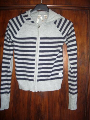 Gilet Okaïdi À Capuche Noir/Gris À Rayures