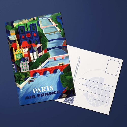 Carte Postale - Air France - Paris, Ponts - Afl0106 - 10x15cm