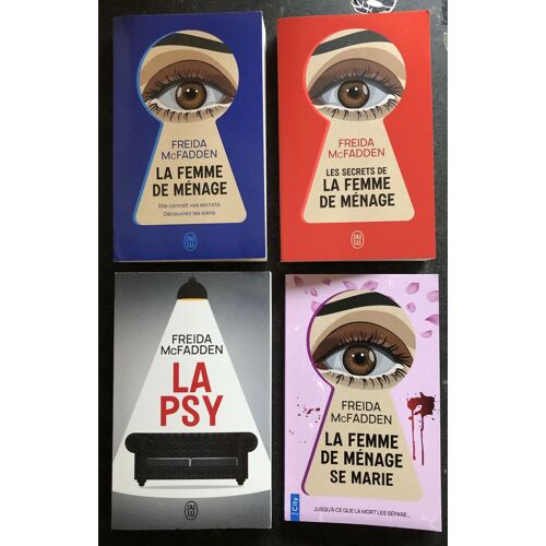Freida Mcfadden, Lot De Quatre (4) Romans : Les Secrets De La Femme De Ménage ; La Femme De Ménage ; La Femme De Ménage Se Marie ; La Psy