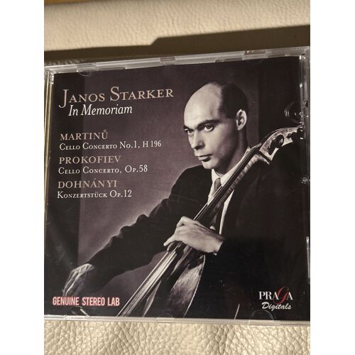 Janos Starker In Memoriam, Martinu : Cto 1 Violoncelle H196, Prokofiev : Cto Violoncelle Op58, Dohanyi : Konzerstuck Op12