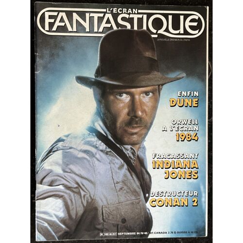 L'écran Fantastique N° 48 - 1984 - Cover Arnold Schwarzenegger Conan 2 Indiana Jones + Poster Dune