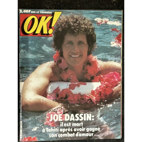 Ok ! Âge Tendre 242 Aout 1980 - Joe Dassin Mort À Tahiti - Brooke Shields - France Gall Michel Berger