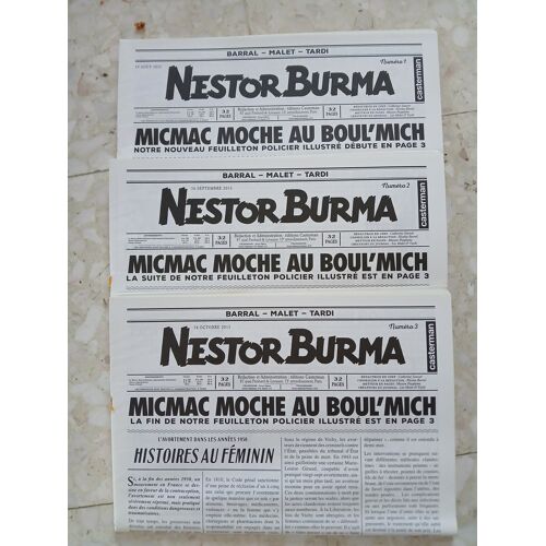 Lot 3 Revues Nestor Burma Micmac Moche Au Boul'Mich (2015)