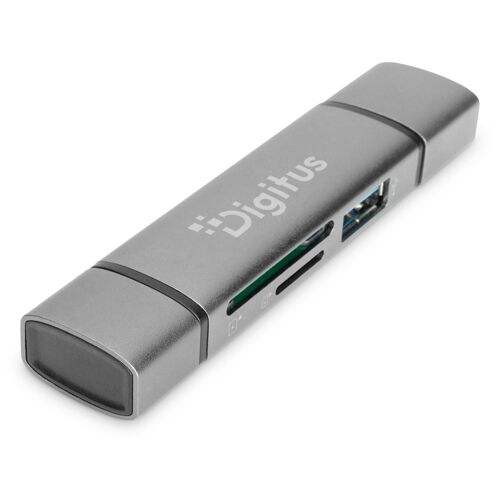 Digitus Lecteur de cartes double & hub USB-C / USB-A