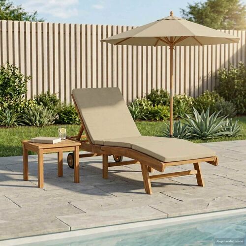 Vidaxl Transat Marron Et Beige Polyester