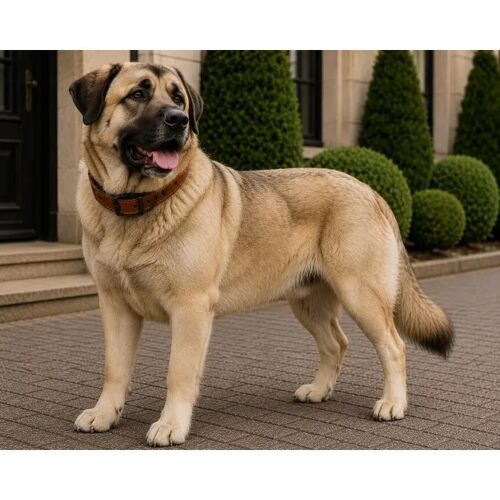 Collier Chien Montana En Cuir Marron L 45-55cm 40mm