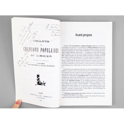 Chants Et Chansons Populaires Du Limousin. Tome I