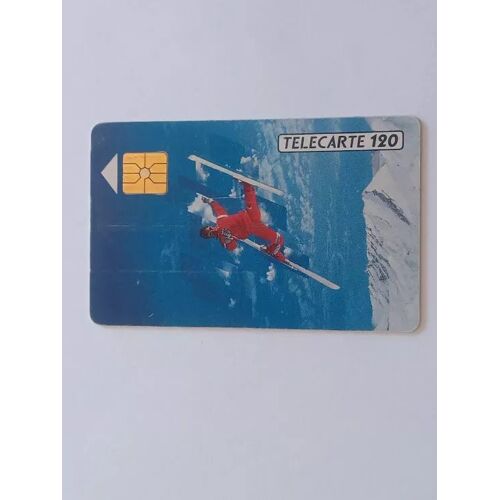 F223 Télécarte Carte Téléphone Puce 120 Unités Gem1 Ski Acrobatique 12/91