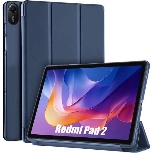 Coque pour Xiaomi Redmi Pad 2, Protection Antichoc avec Support Veille-Réveil - Bleu Marine - E.F.Connection