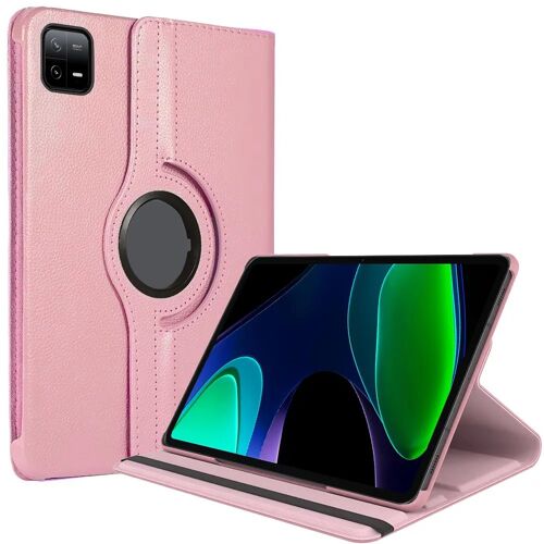 Coque pour Xiaomi Pad 6 / 6 Pro, Protection Rotation 360° Antichoc Cuir Synthétique Rose - E.F.Connection