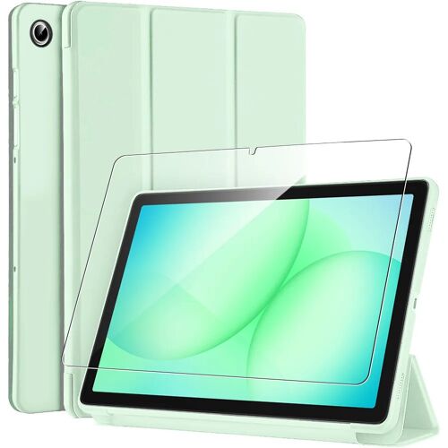 Coque + Verre Trempé pour Samsung Galaxy Tab A11 Plus / A9 Plus, Protection avec Support - Vert - E.F.Connection