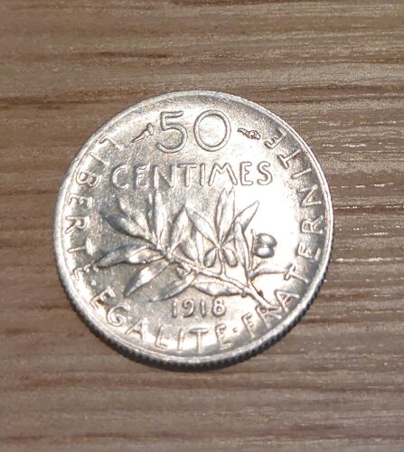 Pièce De 50 Centimes – Semeuse - Année 1918