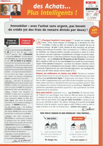 Les Emmerdeurs N° 351 Immobilier Sans Argent