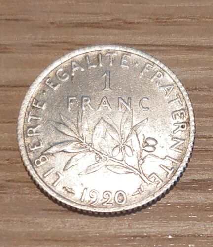 Pièce De 1 Franc Semeuse Année 1920