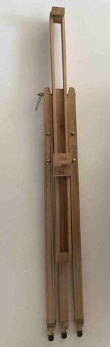 Chevalet De Peintre Neuf Lefranc-Bourgeois Trépied-Pliable -Télescopique En Bois De Hêtre Massif Hauteur Dépliée 1,80 M Repliée 92 Cm